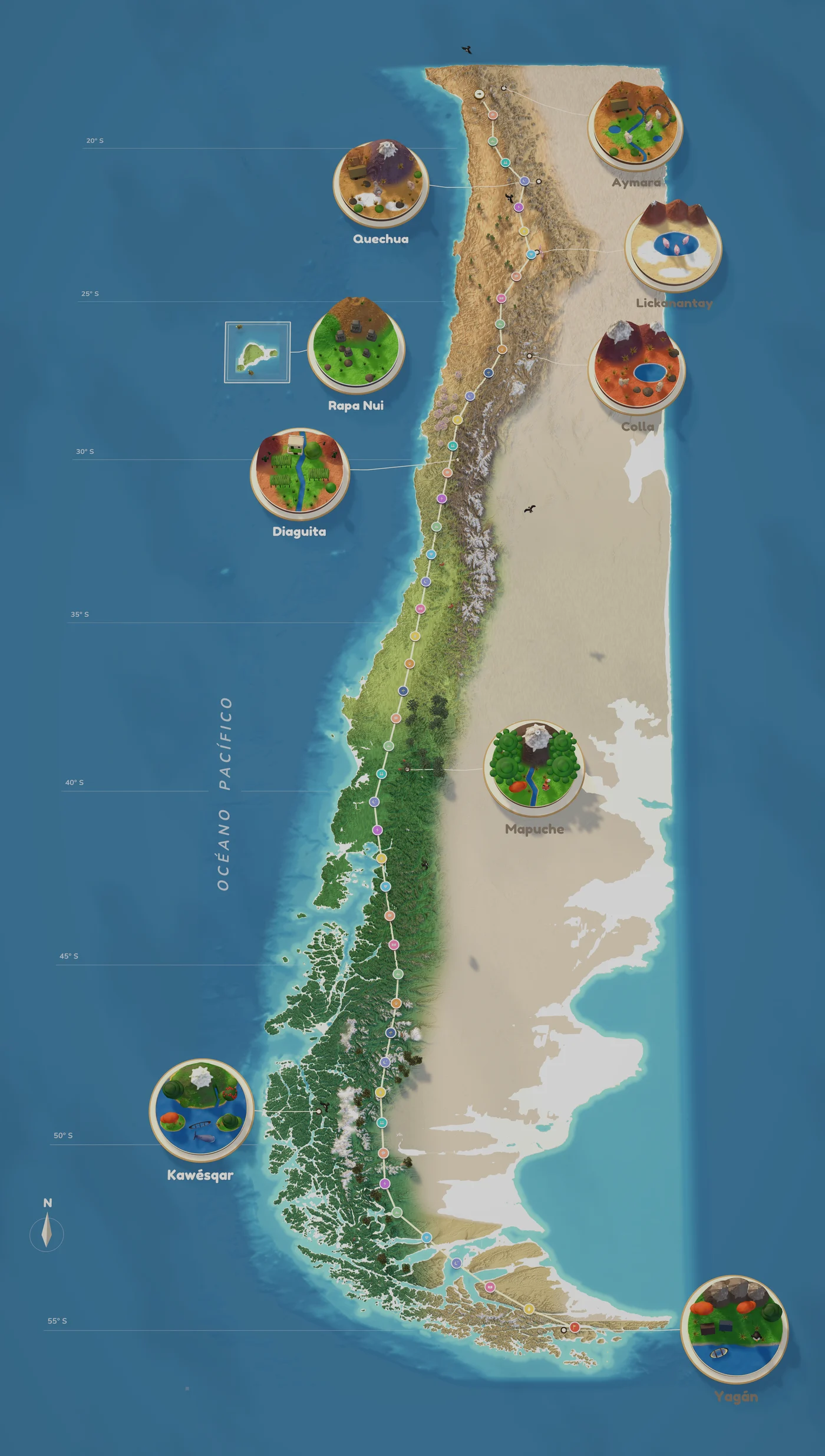 Mapa de Chile del juego
