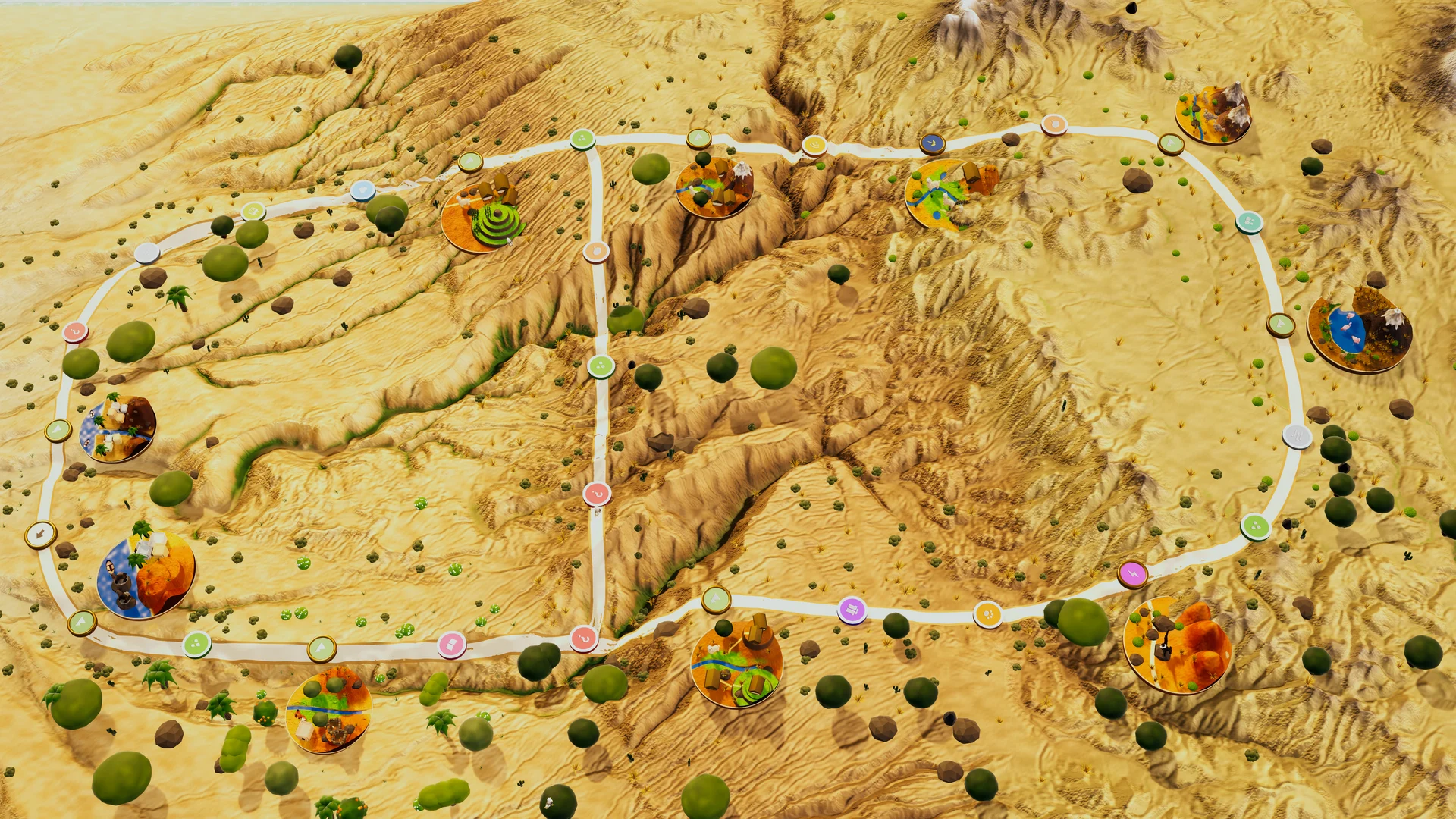 Tablero del territorio Aymara en el juego